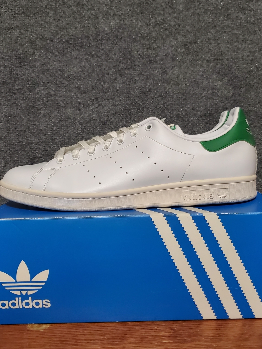 Adidas Stan Smith Sneaker Shoes Green White Leather Mens Size 14.5 New M20324 - Picture 7 of 11